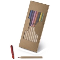 Paquet crayons à la cire et crayons de couleurs