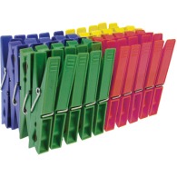 Pince à linge 40 couleurs assorties Carte 7x1cm