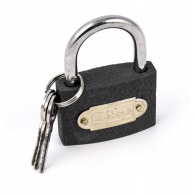 Cadenas universel en fonte trempée de 75mm, noir