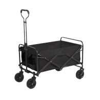 Chariot à main pliable noir, avec roues de 5 pouce