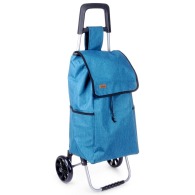 Chariot de courses personnalisé avec sac, bleu, 40 l