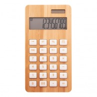 calculatrice personnalisable en bambou