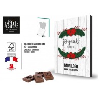 Calendrier personnalisable de l'Avent chocolat bio Gianduja