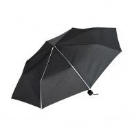 Mini parapluie pliable en 3 dans sa housse de rangement. Fermé : 54cm, ouvert : 99cm.