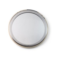 Miroir personnalisable rond métal quadri