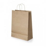 Petit sac en papier kraft publicitaire brun 24 x 31 x 9 cm