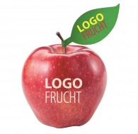 Pomme avec logo personnalisée et étiquette