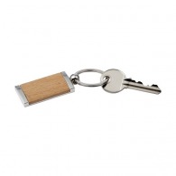 Porte-clés en bois personnalisable et métal