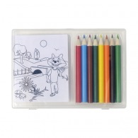 Set à dessin personnalisé de 8 crayons de couleur et 20 feuilles