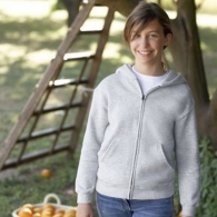 Sweat capuche grand zip enfant