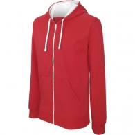 Sweat-shirt zippé capuche contrastée picture