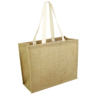 Taunton - sac en jute avec anses plates en coton