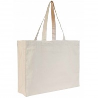 Tote bag personnalisable grand format à soufflet - 220g/m²