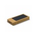 Powerbank bambou solaire 8 000mAh, Batterie, powerbank ou chargeur solaire publicitaire