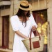 Miniature du produit Panier anses cuir 38x25x23cm 1