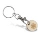 Porte-clés jeton classique avec jeton bois - PUHT gravure laser recto cadeau d’entreprise