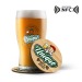 Sous-verre en bois avec puce NFC - gravure laser cadeau d’entreprise