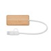 Hub USB 3 ports en bambou, Hub publicitaire
