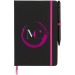 Carnet de notes M Noir Edge, carnet avec stylo publicitaire