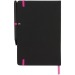 Carnet de notes M Noir Edge, carnet avec stylo publicitaire