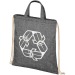 Sac à dos recyclé 210g/m² Pheebs avec cordon de serrage 6L, sac à dos léger à cordelettes publicitaire
