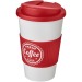 Gobelet isolant Americano® 350ml avec bandeau antidérapant et couvercle anti-fuite, Mug de voyage isolant publicitaire