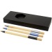 Parure de stylos en bambou, 3 pièces cadeau d’entreprise