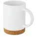 Tasse Neiva de 425ml en céramique avec base en liège, Accessoire en liège publicitaire
