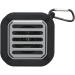 Haut-parleur solaire Bluetooth® Solo de 3 W IPX5 en plastique recyclé certifié RCS avec mousqueton cadeau d’entreprise