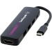 Adaptateur multimédia en plastique recyclé Loop RCS USB 2.0-3.0 avec port HDMI, Hub publicitaire