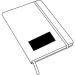 Carnet A5 à couverture rigide, élastique ton sur ton, Carnet à couverture rigide publicitaire