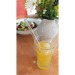 Paille en verre avec goupillon, paille publicitaire