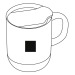 Mug en céramique 350ml avec couvercle, mug et gobelet à couvercle publicitaire