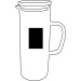 Carafe en verre BAMBOO PITCHER, carafe publicitaire