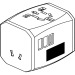 Adaptateur de voyage TRAVEL POWER, prise électrique universelle et adaptateur universel de voyage publicitaire