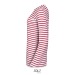 T-shirt marinière manches longues femme, textile Sol's publicitaire