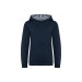 Sweat-shirt à capuche contrastée à motifs enfant unisexe, vêtement enfant publicitaire