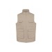 Gilet polycoton multipoches rembourré unisexe, Gilet ou veste reporter multi-poches publicitaire