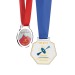 Médaille plastique PMMA épaisseur 3mm et maxi 30cm² avec cordon satin, médaille publicitaire