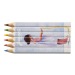 Set Quadri 6 couleurs 8,7cm, Crayon de couleur publicitaire