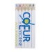 Set Quadri 6 couleurs 8,7cm, Crayon de couleur publicitaire
