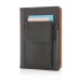 Carnet de notes avec pochette pour téléphone, Carnet à couverture rigide publicitaire