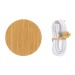 Chargeur sans fil 15W en bambou FSC® cadeau d’entreprise