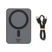 Powerbank magnétique 5000mAh en plastique RCS, Batterie de secours ou powerbank publicitaire