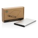 Powerbank 4000mAh en plastique recyclé/aluminium RCS, Batterie de secours ou powerbank publicitaire