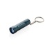 Porte-clés torche en aluminium recyclé RCS Flash, porte-clés lampe publicitaire