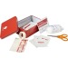 Kit de premiers secours boîte en métal, trousse pharmacie de secours publicitaire