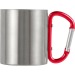 Mug double paroi 20 cl poignée mousqueton, mug et tasse en métal publicitaire