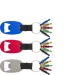 Porte-clés décapsuleur avec 5 mousquetons colorés, décapsuleur publicitaire
