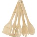 Set de 5 ustensiles bambou, cuillère en bois publicitaire
